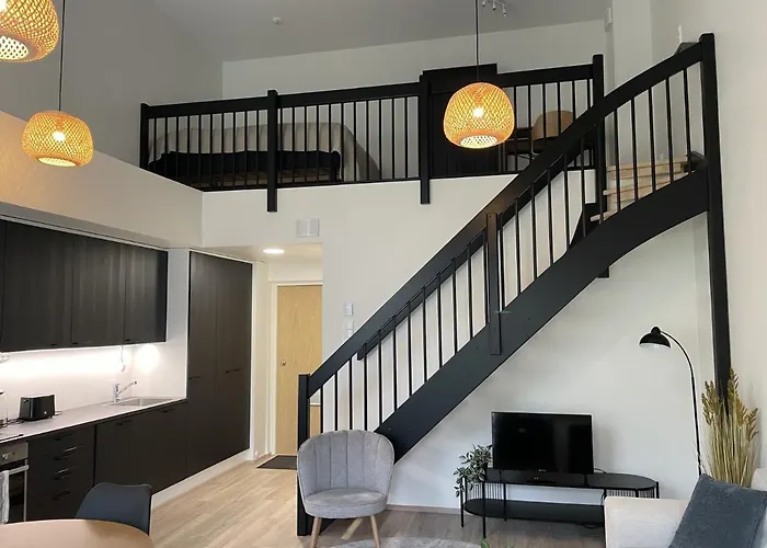 High-Ceilinged Apartment With Balcony